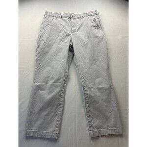 Lee Heritage Slim Cropped Jeans Womens Size 16 Gray Denim High Rise Regular Fit